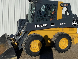 Chargeuse compacte John Deere 324G avec chargeur frontal et caractéristiques de tracteur, dotée d'une pompe hydraulique Moog et d'une chargeuse sur chenilles - Product Image 2