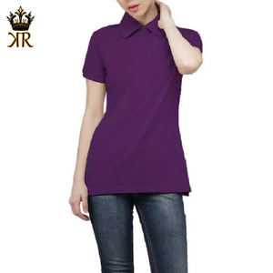 Nouveauté T-shirts polo en coton pour femmes respirants, doux et solides, motif décontracté, vente en gros de vêtements de mode personnalisés pour femmes Po - Product Image 6