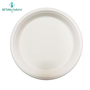 Personnalisation blanche et marron écologique 100% biodégradable Oem taille différente 10 "plaque ronde du Vietnam - Product Image 4