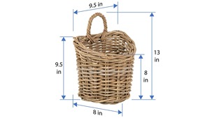 Panier mural en rotin naturel fait main Artex Green Earth, écologique, design moderne multifonction, fabriqué au Vietnam - Product Image 2