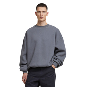 Sweat-shirt unisexe à col rond de haute qualité, en molleton écologique, lavé à l'acide, disponible dans toutes les couleurs, personnalisation du design et du logo - Product Image 1