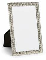 Miroir mural en fer argenté au design bohème moderne avec cadre photo en verre durable fait main, disponible en tailles de 5 à 10 pouces