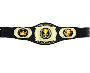 เข็มขัดมวยปล้ำหนังแท้หนา2มม. แบบพรีเมี่ยมออกแบบโลโก้ด้านหน้าได้ตามต้องการ - Product Image 2