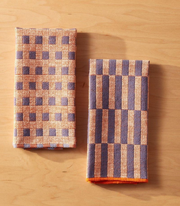 Ensemble de serviettes de cuisine en coton à chevrons, empilables, de couleurs variées, disponible à prix de gros. - Product Image 6