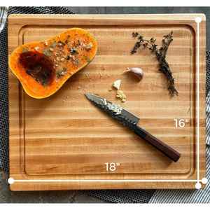 Stylish Wooden Kitchen Board for Slicing, <b>Dicing</b>, and Serving, Food-Grade, Easy to Clean, Highly Durable with Stainless Steel - Product Image 2