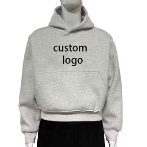 Sweat-shirt unisexe en coton 100% de haute qualité, 240g, surdimensionné, épaules tombantes, hiver, lavé, anti-froissement, tricoté, uni numérique - Product Image 1