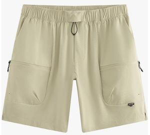 Shorts de randonnée pour hommes, 9 pouces, légers, séchage rapide, résistants à l'eau, extérieur en spandex/polyester, taille élastique, poches zippées - Product Image 3