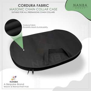 Étui pour collier maçonnique en similicuir noir avec doublure rembourrée douce |   Sac de transport maçonnique blanc - Product Image 4