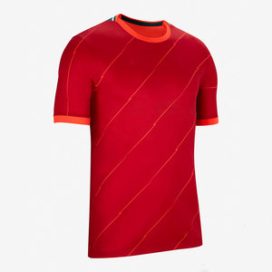 Men's Red Crew Neck Soccer Jersey Short Sleeve Moisture Wicking Sublimated Print Polyester Adult Regular Fit - Product Image 3