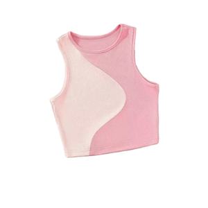 Nouveauté été : débardeurs personnalisés mignons et élégants sans manches en élasthanne/coton, style preppy, pour femmes et filles, coupe ajustée et respirante - Product Image 4