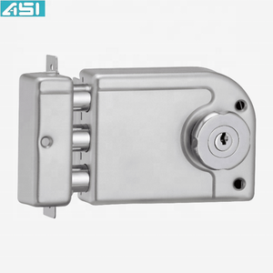 กุญแจล็อคขอบประตูแบบปลดล็อคคืนตัวล็อคแบบโบราณทำจากทองเหลืองทรงกระบอกทำจากสเตนเลสพร้อมกุญแจสำหรับการรักษาความปลอดภัยหน้าร้านประตูหน้า - Product Image 1