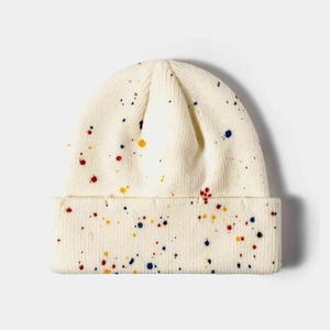 Venta al por mayor logotipo personalizado letra impresa de punto mezcla de lana sombrero Culpa Gorros gorro bordado - Product Image 5