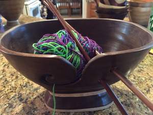 Vintage Style wooden yarn holder top selling <b>Covered</b> Yarn holder handmade portable <b>table</b> decoration Knitting wooden yarn holder - Product Image 6