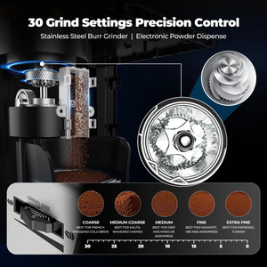Machine à expresso italienne professionnelle à double chaudière 58 mm, 20 bars de pression, <span class=keywords><strong>avec</strong></span> moulin intégré - Product Image 3