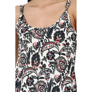 Women's <b>White</b> Black Floral Print <b>Silk</b> Sari Kimono Cami Set Chiffon Fabric Top One Size Fit - Product Image 1