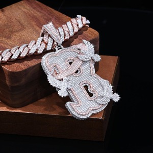 Men's Exclusive 14K Gold Baguette Cut Diamond Hip Hop Natural Brilliant Engagement Pendant <b>Necklace</b> Fashion Accessory RB Gems - Product Image 1