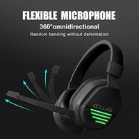CLS-500 3.5mm 7.1 USB Headset Gaming Dinamis dengan Pencahayaan RGB Desain Over-Ear ANC untuk Komputer Desktop