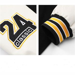 Chaqueta de béisbol universitaria para hombre, ropa de calle personalizada, bordado de chenilla, chaquetas de invierno de lana con letras, chaqueta universitaria de cuero - Product Image 4