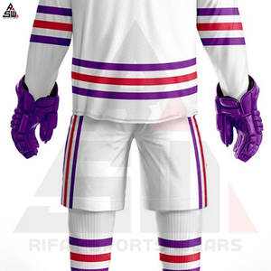 เครื่องแบบฮ็อกกี้น้ำแข็งขายดีใหม่ล่าสุดพร้อมโลโก้100% ออกแบบได้ตามต้องการจากโพลีเอสเตอร์ใหม่ล่าสุด - Product Image 6