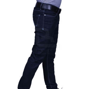 กางเกงยีนส์เอวสูงสำหรับผู้ชายกางเกงเอวสูงแบบลำลองทำจากโรงงาน - Product Image 3