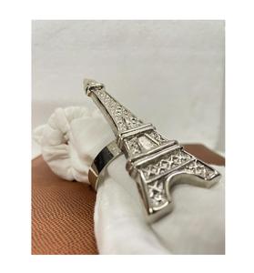 ที่ใส่แหวนผ้าเช็ดปากโลหะดีไซน์รูปใบไม้สำหรับงานแต่งงานและโต๊ะอาหารค่ำ - Product Image 4