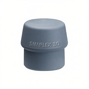 Marteau de percussion SIMPLEX en TPE moyen-dur, gris moyen, tête de marteau à face souple de 40 mm, HALDER - Product Image 3