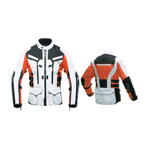 Vêtements de sport coupe-vent tous temps homologués CE pour hommes Veste textile de moto personnalisée Collection de vêtements de protection pour la course automobile - Product Image 5