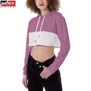 เสื้อฮู้ดแฟชั่นวัยรุ่นหญิง ผ้าฟลีซนุ่ม สไตล์ครอปท็อป สำหรับฤดูหนาว เสื้อฮู้ดสตรีทแวร์ รับผลิตแบบ OEM ODM พร้อมสกรีนโลโก้ตามสั่ง สำหรับการส่งออก - Product Image 1