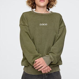 เสื้อสเวตเชิ้ตเด็กผู้ชายทรงหลวมพร้อมกระเป๋าจิงโจ้สำหรับฤดูหนาว แขนยาว ปักโลโก้ได้ ไหล่ตก คอกลม รุ่นปี 2026 - Product Image 1