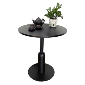 Modern Round Coffee Table and 2 Rattan-Look <b>Plastic</b> <b>Chairs</b> Combo CBCF222 Design - Product Image 1
