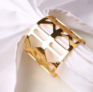 Couvre-plat en acier inoxydable et anneau de serviette en argent, décoration de cuisine, restaurant, maison, mariage, hôtel, bureau, vaisselle, quantité en vrac - Product Image 4