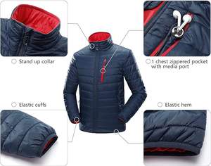 Chaqueta acolchada reversible con burbujas para hombre, abrigo de invierno de algodón de alta calidad cómodo y de nailon personalizado con capucha para exteriores, OEM - Product Image 3