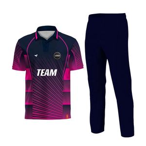 Uniforme de Cricket Personalizado, Sublimación Deportiva, Impresión por Descarga, Hilo Teñido de Secado Rápido, 100% Poliéster, Jersey de Cricket Unisex para Adultos, 160g - Product Image 3