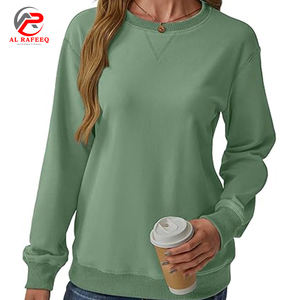 เสื้อสเวตเตอร์ลำลองคอกลมของผู้หญิงเสื้อสวมหัวแขนยาวสั่งตัดโลโก้ได้ตามต้องการเสื้อสเวตเตอร์เปล่าขนาดพลัสไซส์มีกระเป๋า - Product Image 5