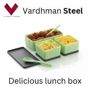 Boîte à lunch en plastique à 3 compartiments à prix fiable Gardez vos repas organisés, frais et prêts à l'emploi Boîte à bento pour l'école et le collège - Product Image 4