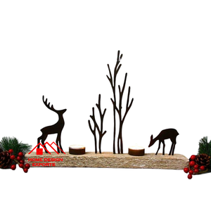 Bougeoir en bois d'aluminium de renne de décor de Pâques pour la pièce maîtresse de Table de mariage bougeoir de renne dernier Noël et - Product Image 4