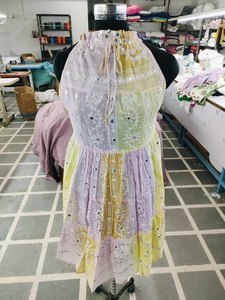 Flirty สาวสไตล์โบฮีเมียนสไตล์ชนเผ่าพิมพ์ลายชายหาดคอสั้น coverup ชุดแวววาวกระจกปักลายผู้หญิงริมสระน้ำ - Product Image 2