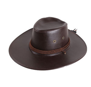 Nuevos sombreros de vaquero de cuero al aire libre para hombres de vaquero occidental personalizados Sombreros de vaquero en cuero genuino Sombreros de moda al por mayor - Product Image 3