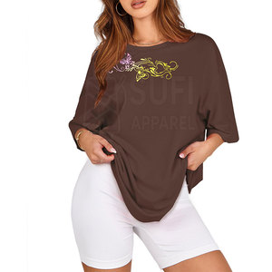 Nouvelle Arrivée T-shirt Décontracté Grande Taille pour Femme, Modèle Uni Personnalisable, 100% Coton Respirant et Séchage Rapide - Product Image 6
