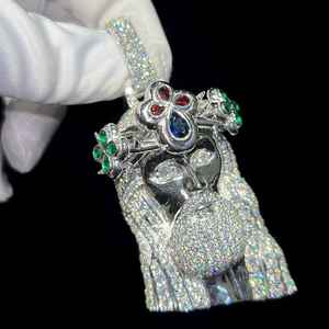 Alta calidad personalizado Iced out Moissanite Jesús cara colgante Vintage diamante joyería para niños adultos para fiestas bodas - Product Image 4