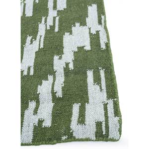 พรมทอมือลายสี่เหลี่ยมผืนผ้าสีเขียว รุ่น Indusbar ADWV-13014 ทำจากขนสัตว์และใยวิสโคส เหมาะสำหรับห้องโถง ห้องนั่งเล่น ห้องนอน - Product Image 4