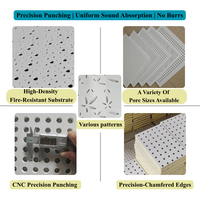 Panneau de plafond acoustique perforé irrégulier en plaque de plâtre, à trous aléatoires, absorbant le son, pour auditorium et théâtre