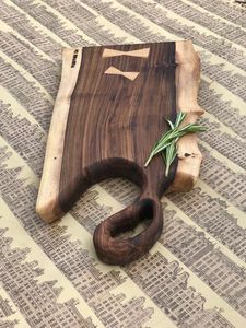 Planche à découper noire en bois d'acacia Planche à découper en bois Planche à découper en bois naturel - Product Image 4