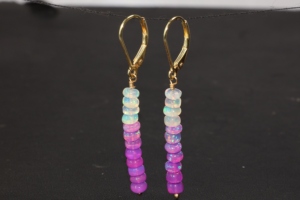 GOODSTONE JEWELS Pendientes Colgantes Hechos a Mano de Plata de Ley 925 con Cuentas de Ópalo Morado, Joyería de Moda para Mujer, Fiesta, Aniversario, Boda - Product Image 3