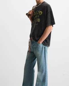 Camiseta informal de manga corta 100% de algodón para hombre más vendida, camiseta transpirable de secado rápido con cuello redondo de 200 gramos, patrón sólido personalizado para adultos - Product Image 3