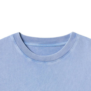 Streetwear surdimensionné en coton pour hommes, t-shirt vierge à col ras du cou et épaules tombantes, poids lourd 300GSM pour hommes - Product Image 4