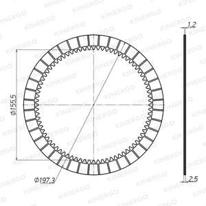 Disco de Fricción FZF02S3 para ZF 8HP45; 8HP55; 8HP70 - Product Image 2