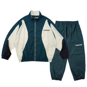 <b>Men</b> Oversized Nylon Tracksuit Baggy Streetwear Vintage Windbreak Jogger Two Piece Set - Product Image 5