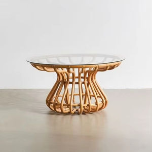 Table en rotin rustique de qualité supérieure pouf écologique tendance chaise de salon contemporaine pour une utilisation en appartement directement du Vietnam - Product Image 1