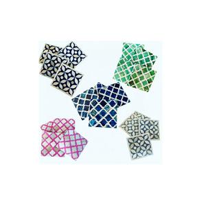 ถาดรองแก้วชาทรงสี่เหลี่ยมสำหรับโรงแรมสำนักงานสินค้าคุณภาพสูงถาดรองแก้วฝังกระดูกดีไซน์แบบคลาสสิกรูปทรงสี่เหลี่ยม - Product Image 1